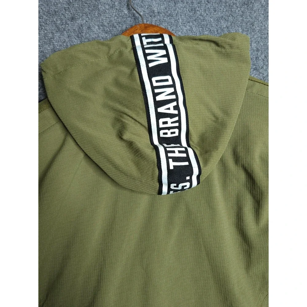 Adidas 1/4 Zip Pullover Jacket Mens Medium Olive Green Originals Brand Pack
